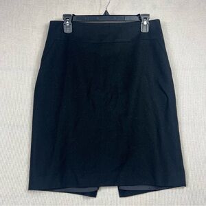 Banana Republic Zipper Skirt Size 10 Black Wool Blend